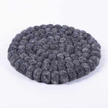 Charcoal Felt Ball Trivet
